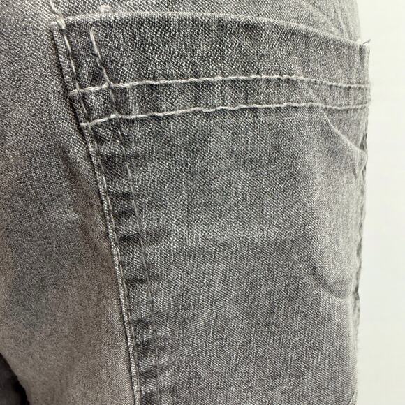 Made In Italy Charcoal Pull On Gray Pants Sequin Patches Wide Drawstring Waist - Picture 13 of 16